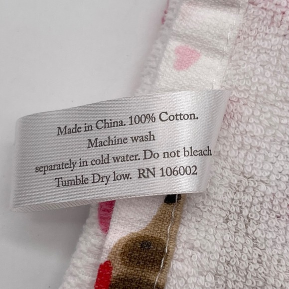 Cupcakes and Cashmere Kitchen Towels Dogs Hearts Valentines Day Set Of 2 - Picture 10 of 13